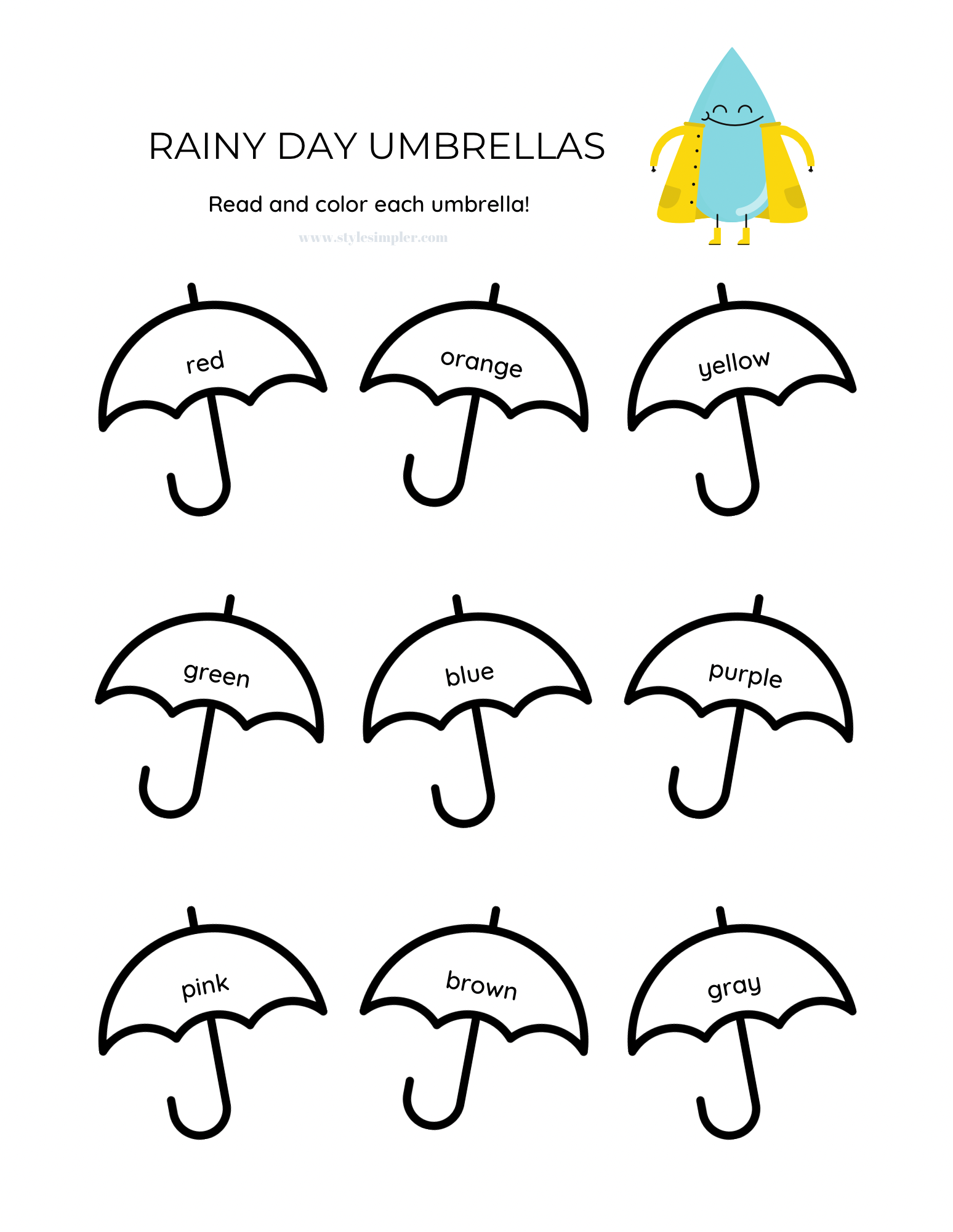 Rainy Day Free Printables For Kids